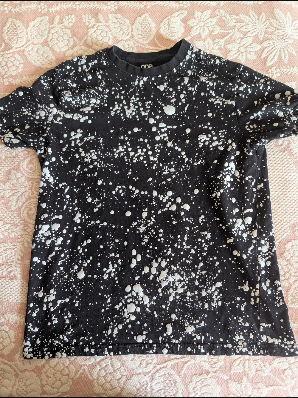 Black Splatter Print Tee